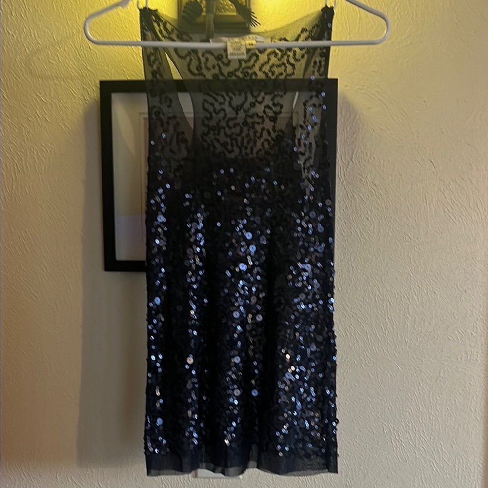 Black Sequin Sleeveless Dress